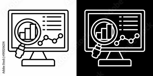 Analysis  White Icon Set Design 