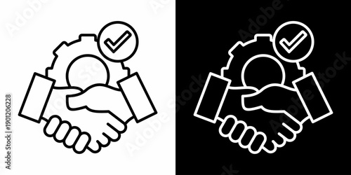 Collaboration    White Icon Set Design 