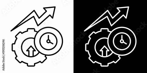 Productivity  White Icon Set Design 
