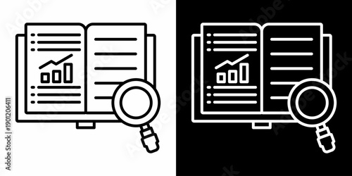 Research White Icon Set Design 