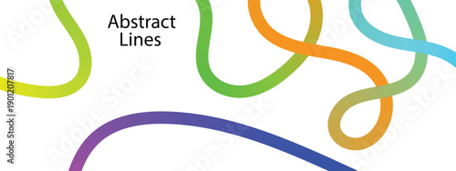 Abstract Color Lines background. with Wave Color Shapes Pattern.