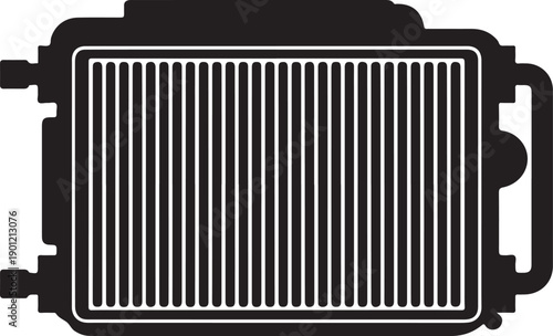 Car radiator icon for vehicle cooling system