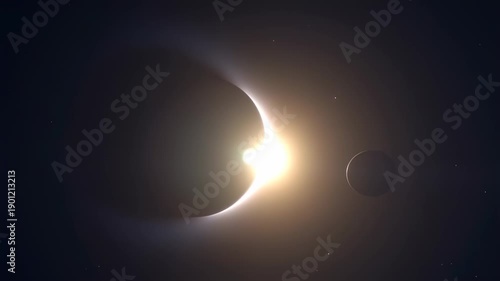 Solar eclipse in outer space