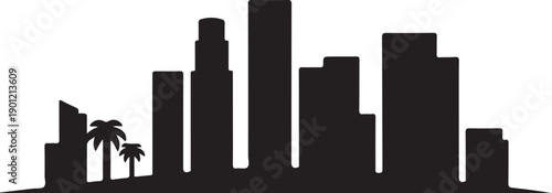 Los Angeles City Skyline Vector