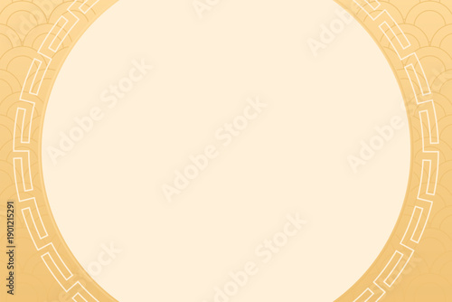 Happy Chinese new year 2026 , modern design set in red, gold and white colors , Year of the horse zodiac , Asia oriental traditional ornament, frame and border ,	
