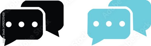 Speechbubbleiconsshowingconversationwithdifferentcolors