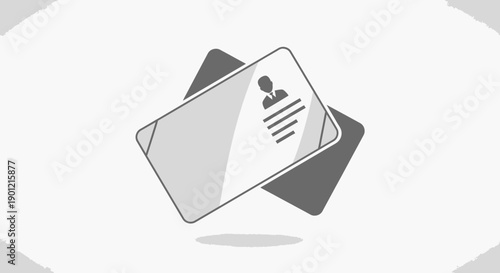 Professional identity cards overlapping, representing secure contact information exchange and personal identification for networking