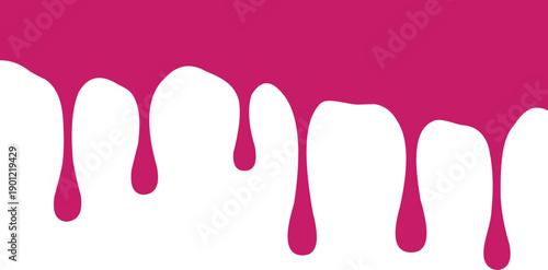 Magenta Dripping Paint Liquid Drops Seamless Background Pattern with vector illustration