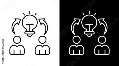Innovation White Icon Set Design