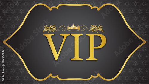 vip card premium golden black