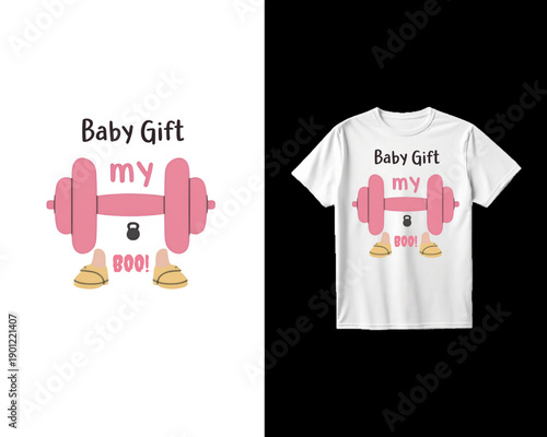 Baby gifts my boo vector t shirt design 