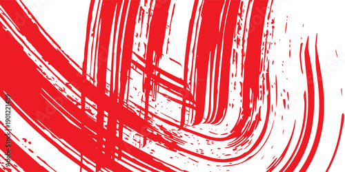 Red white brush stroke pattern car sticker abstract banner sporty lines red white color combination brush stroke pattern grunge motorsport racing design, Eps 10.