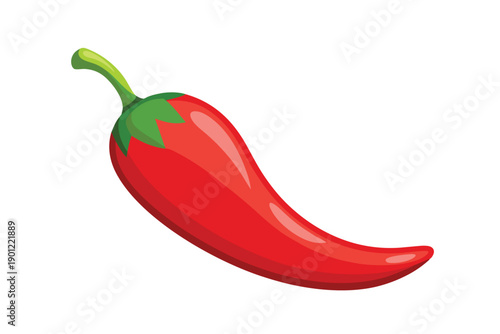 Red chili pepper vector illustration on a white background