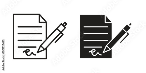 Agreement icon for mobile concept and web apps, editable stroke