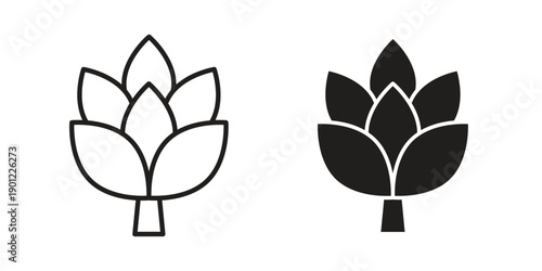 Artichoke icon for mobile concept and web apps, editable stroke