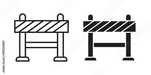 Barrier icon for mobile concept and web apps, editable stroke