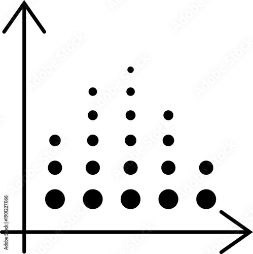 Statistics Plot Graph Icon Minimal Vector Illustration