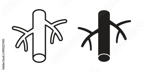 Blood vessel icon for mobile concept and web apps, editable stroke