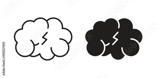 Brainstorm icon for mobile concept and web apps, editable stroke