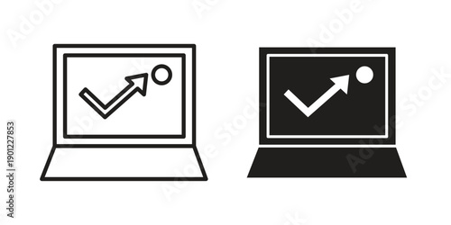 Bounce rate icon for mobile concept and web apps, editable stroke