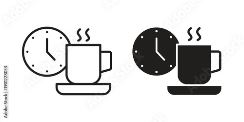 Break icon for mobile concept and web apps, editable stroke