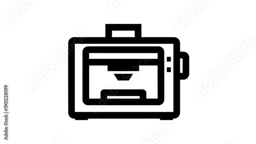 3D Printer Icon Vector Illustration, Modern Technology Symbol for Innovation and Manufacturing, Digital Design Element for Web and Print