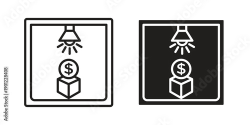 Business incubator icon for mobile concept and web apps, editable stroke