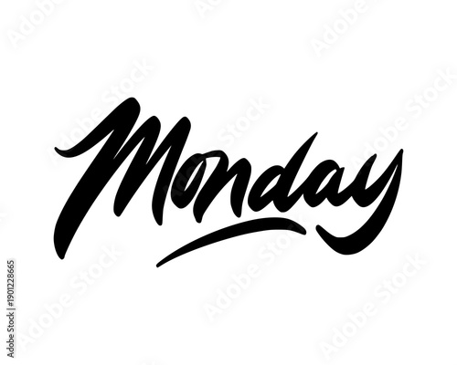 Monday Minimal Typography Vector