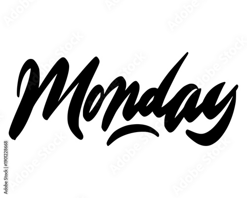 Monday Bold Lettering Artwork