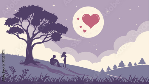 winter landscape with birds