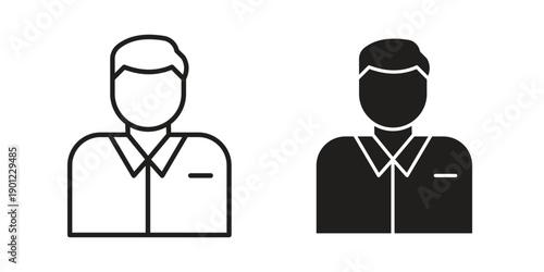 Cashier icon for mobile concept and web apps, editable stroke