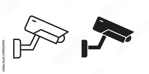 CCTV icon for mobile concept and web apps, editable stroke