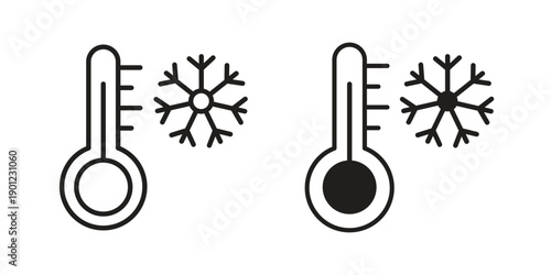 Cold icon for mobile concept and web apps, editable stroke
