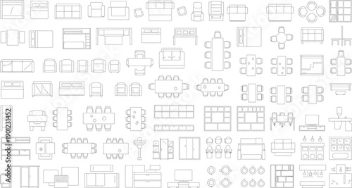 Blueprint isolated on transparent background