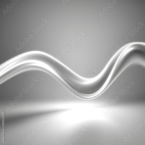Abstract Flowing White Silk