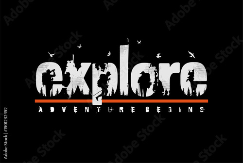 explore typography for print t shirt vector	