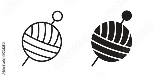 Crochet icon for mobile concept and web apps, editable stroke