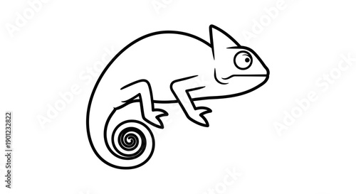 vector illustration of iguana image