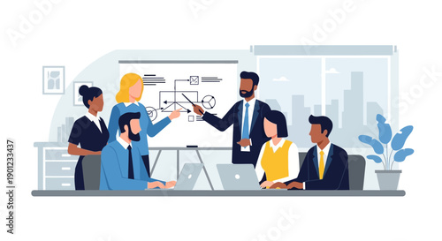 Business Team Discussing Project Plan.