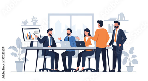 Business Professionals in Office Meeting.