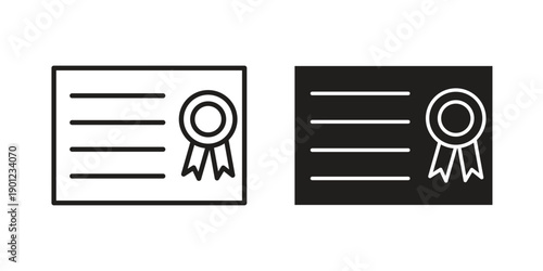 Diploma icon for mobile concept and web apps, editable stroke