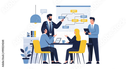 Team Meeting Office Discussion Planning.