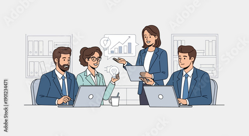 Business Professionals in Meeting Room.