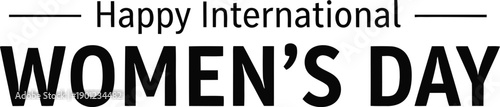 Happy international women's day celebration logo