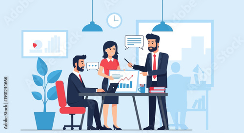 Business Professionals Discussing Project Details.