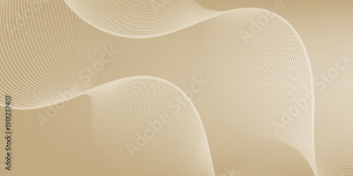 Beige background vector. Modern wavy line pattern background. Beige background with wavy line pattern. The background features a smooth texture with beige lines creating a flowing design. vector