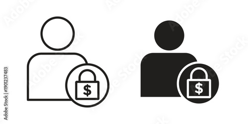 Guarantor icon for mobile concept and web apps, editable stroke