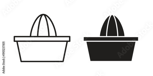 Hand Juicer icon for mobile concept and web apps, editable stroke