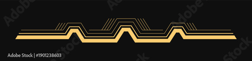 Art Deco decorative border. Vector.
