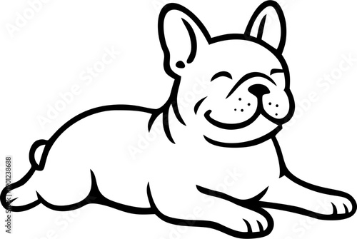 illustration of a puppy lying down